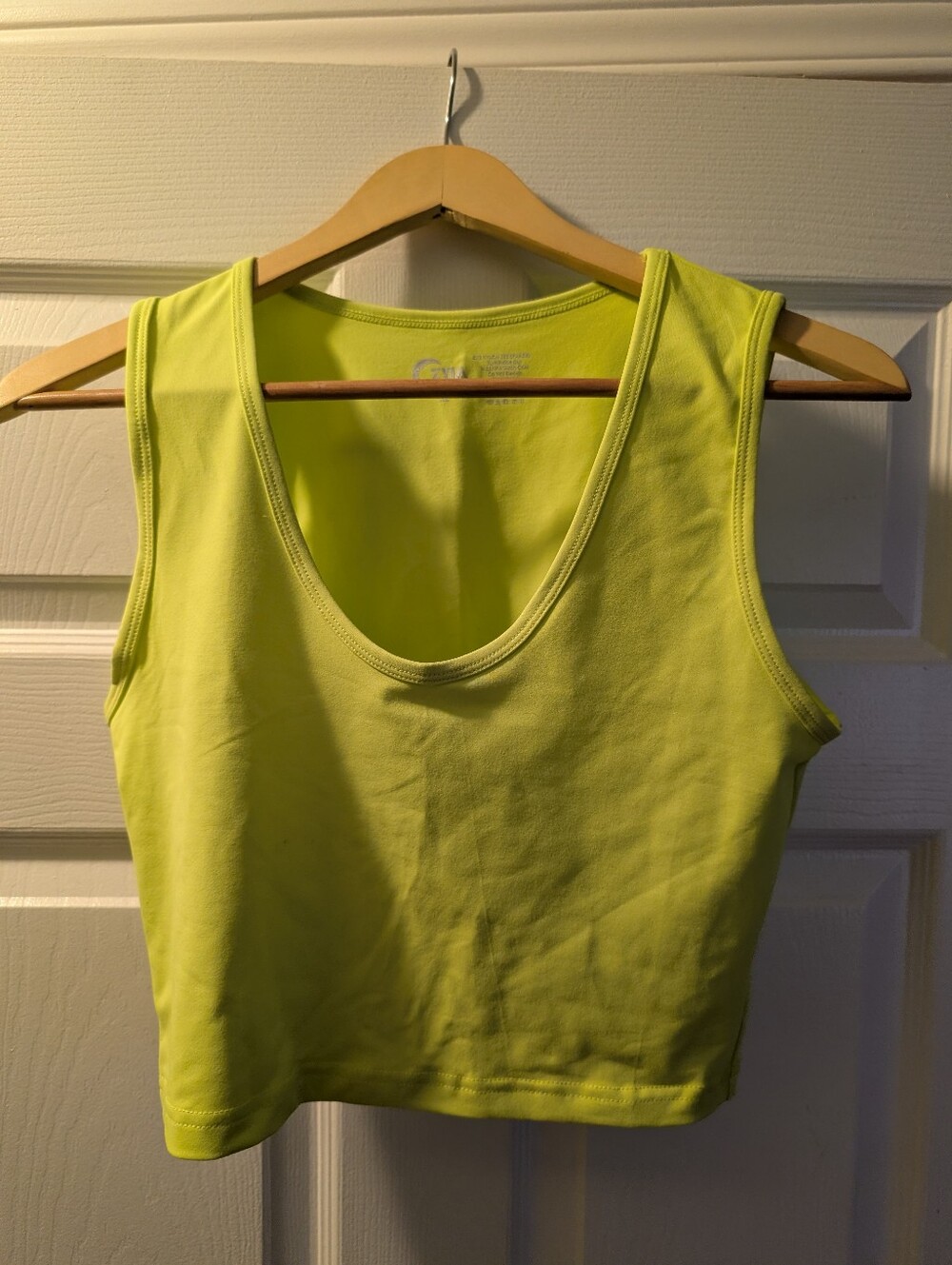 Yellow-green Cropped Athletic Top